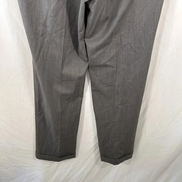 Saks Fifth Avenue Wool Dress Pants Men's 38 Grey Pleated Dry Clean Mid Rise - Picture 7 of 9